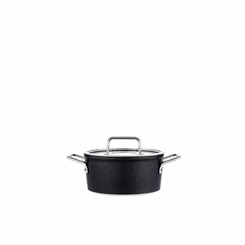 Fissler Kochtopf Adamant mit Glasdeckel, Aluminium, Anthrazit, 20 cm, 156-115-20-000