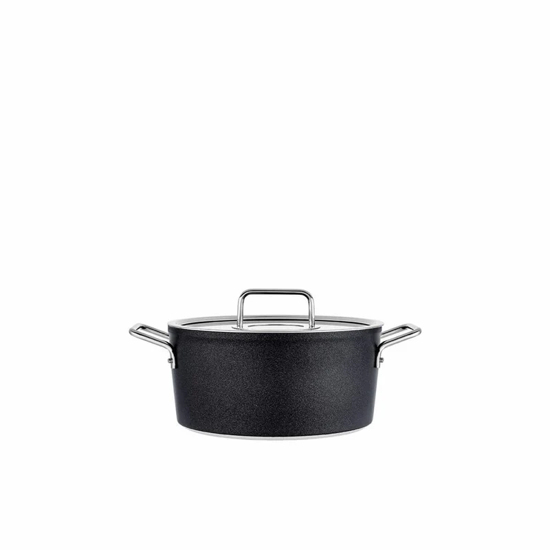 Fissler Kochtopf Adamant mit Glasdeckel, Aluminium, Anthrazit, 24 cm, 156-115-24-000