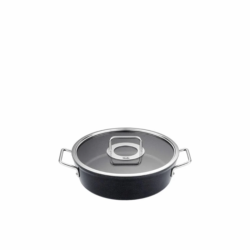 Fissler Bratentopf Adamant mit Glasdeckel, Aluminium, Anthrazit, 28 cm, 156-125-28-000