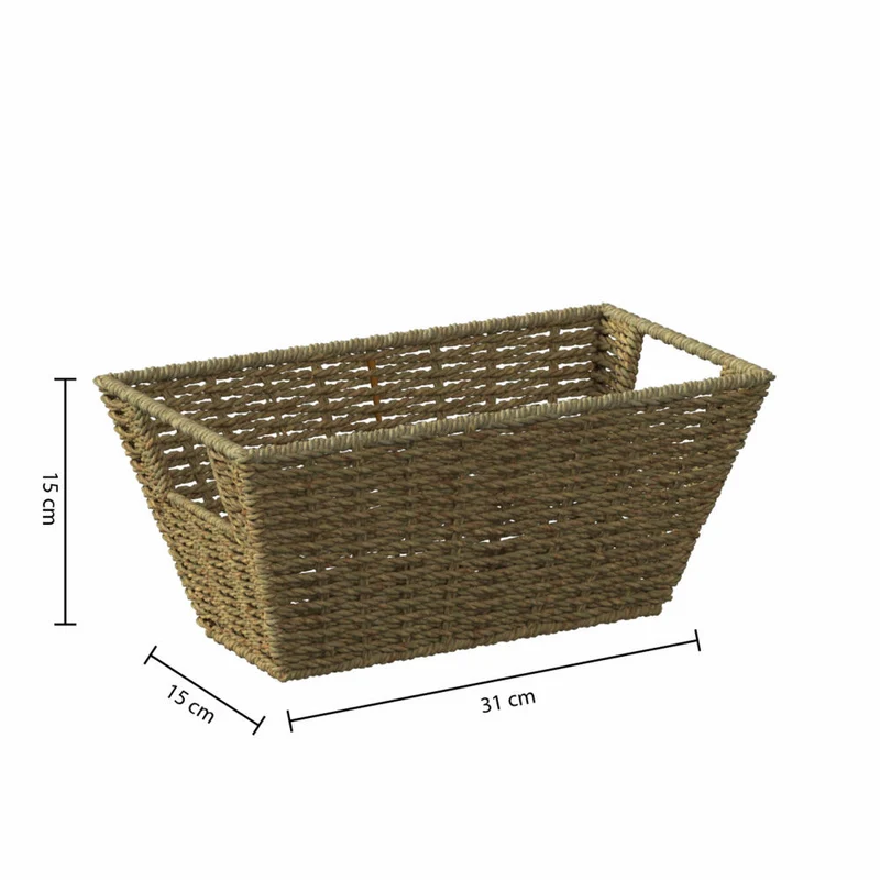 5five Simply Smart Schilf-Aufbewahrungskorb Mix N Modul, Schilfrohr, Metall, Braun, 15 x 31 cm, 174690