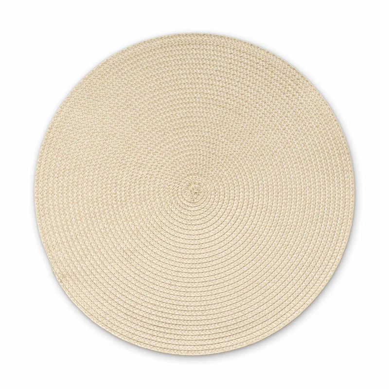 Continenta Tischset Rund, Platzset, Platzdecke, Platzmatte, Kunstfaser, Natur, Ø 38 cm, 6626