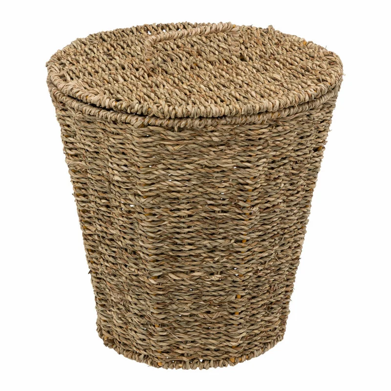 5five Simply Smart Wäschekorb Schilf Basketry, Schilfrohr, Metall, Braun, 9 Liter, 174717