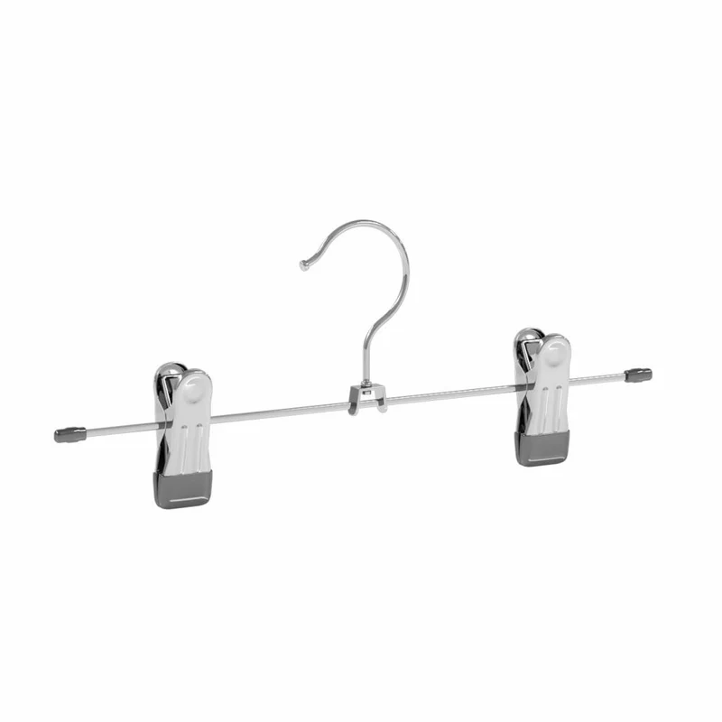 5five Simply Smart Kleiderbügel 3er-Set mit Metallklammern, Metall, PVC-Kunststoff, Silberfarben, 116524