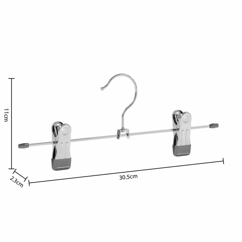 5five Simply Smart Kleiderbügel 3er-Set mit Metallklammern, Metall, PVC-Kunststoff, Silberfarben, 116524