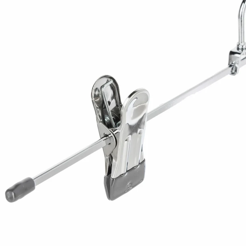 5five Simply Smart Kleiderbügel 3er-Set mit Metallklammern, Metall, PVC-Kunststoff, Silberfarben, 116524