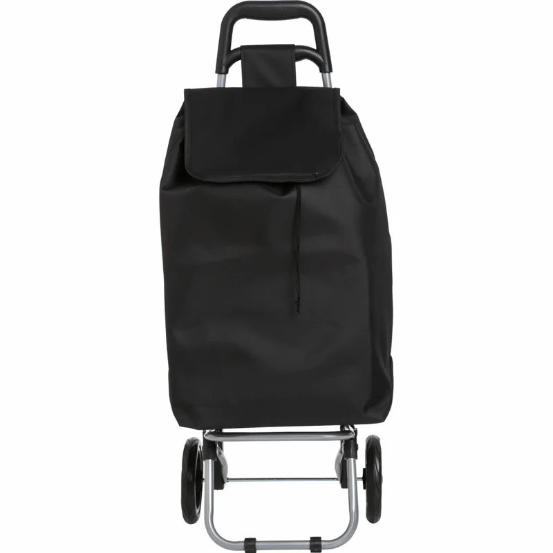 5five Simply Smart Einkaufstrolley mit Griff, Stahl, Polyester, Kunststoff, Schwarz, 117012