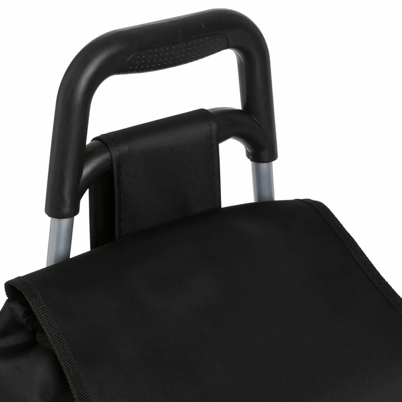 5five Simply Smart Einkaufstrolley mit Griff, Stahl, Polyester, Kunststoff, Schwarz, 117012