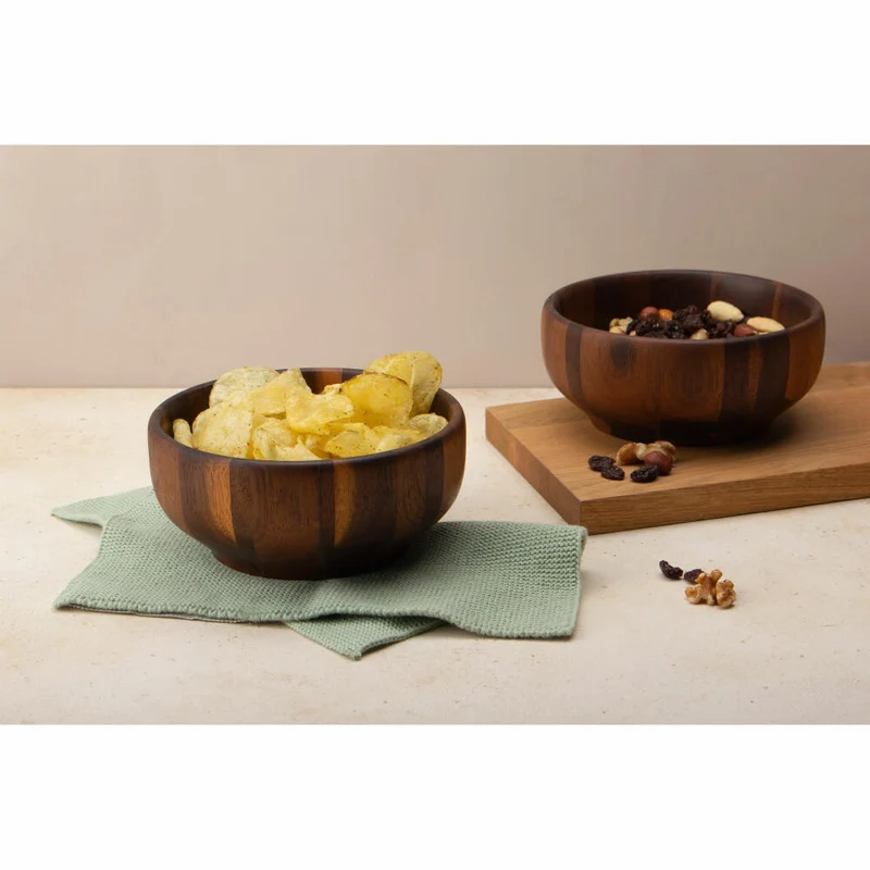 Continenta Schüssel, Schale, Snackschale, Obstschale, Akazie, Ø 16 x 7 cm, 4845