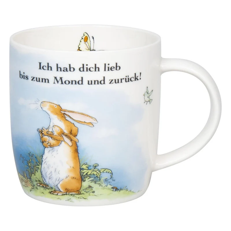 Könitz Becher Ich hab dich lieb bis zum Mond, Tasse, Kaffeetassen, New Bone, Hellblau, 400 ml, 1172752895