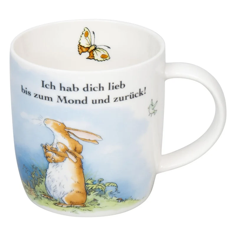 Könitz Becher Ich hab dich lieb bis zum Mond, Tasse, Kaffeetassen, New Bone, Hellblau, 400 ml, 1172752895