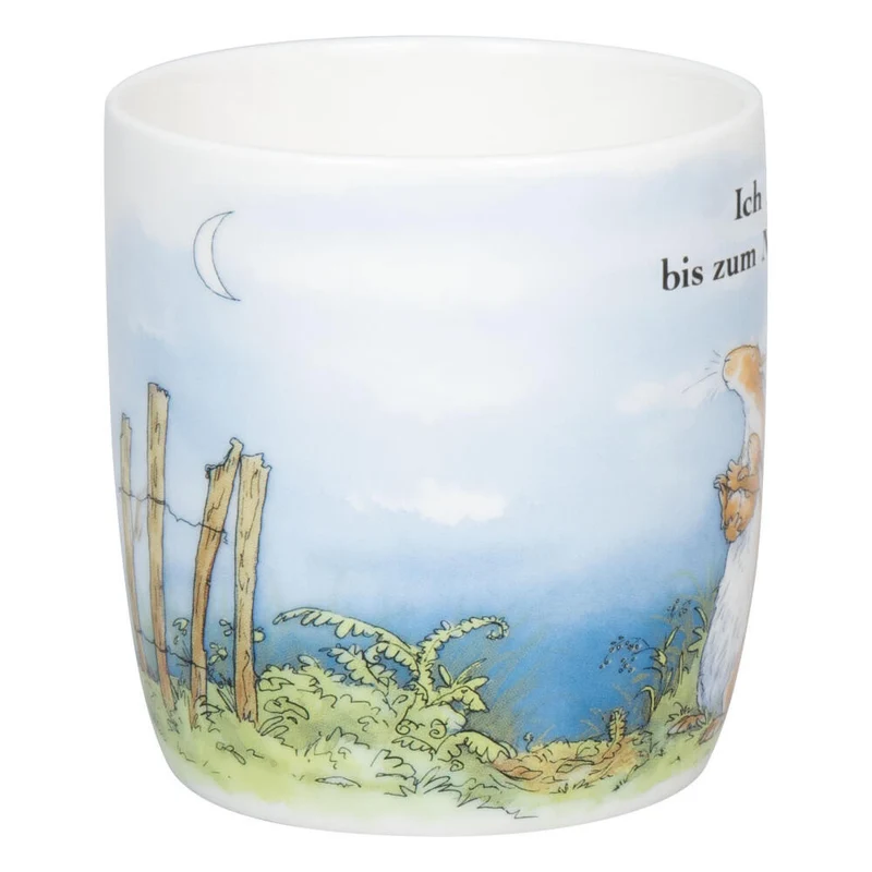 Könitz Becher Ich hab dich lieb bis zum Mond, Tasse, Kaffeetassen, New Bone, Hellblau, 400 ml, 1172752895