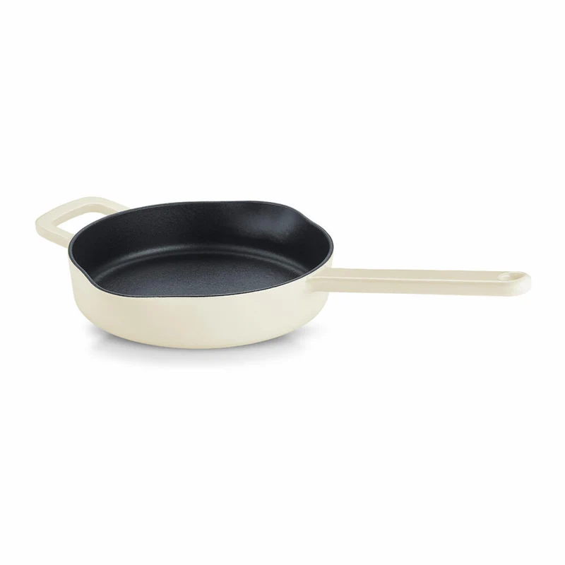 Fissler Pfanne Moments Collection, Bratpfanne, Gusseisen, Elfenbeinweiß, 24 cm, 064-300-24-100