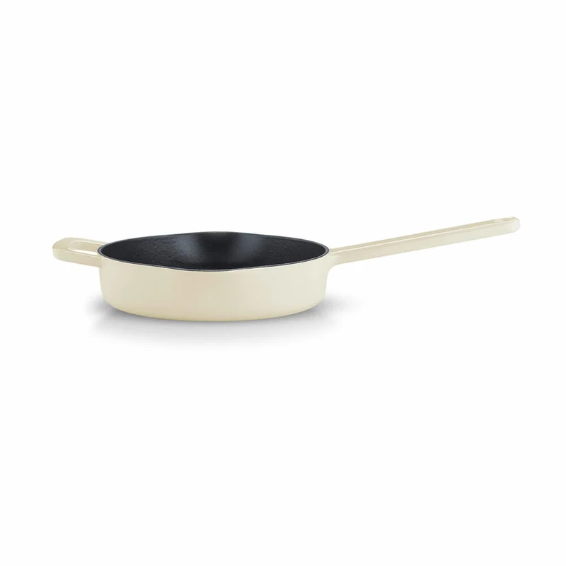 Fissler Pfanne Moments Collection, Bratpfanne, Gusseisen, Elfenbeinweiß, 24 cm, 064-300-24-100