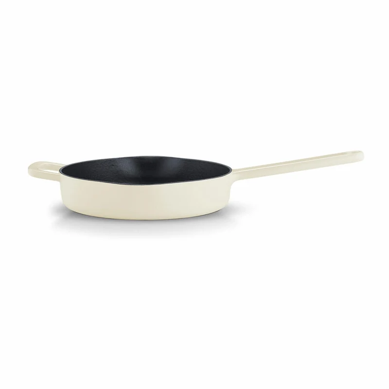 Fissler Pfanne Moments Collection, Bratpfanne, Gusseisen, Elfenbeinweiß, 26 cm, 064-300-26-100