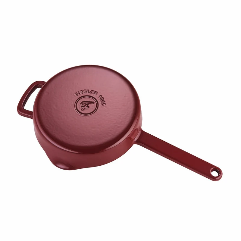 Fissler Pfanne Moments Collection, Bratpfanne, Gusseisen, Burgunderrot, 24 cm, 064-310-24-100