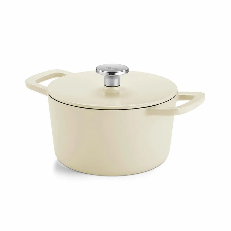 Fissler Bräter Moments Collection, Topf, Gusseisen, Elfenbeinweiß, 20 cm, 064-500-20-000