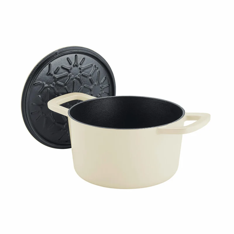 Fissler Bräter Moments Collection, Topf, Gusseisen, Elfenbeinweiß, 20 cm, 064-500-20-000
