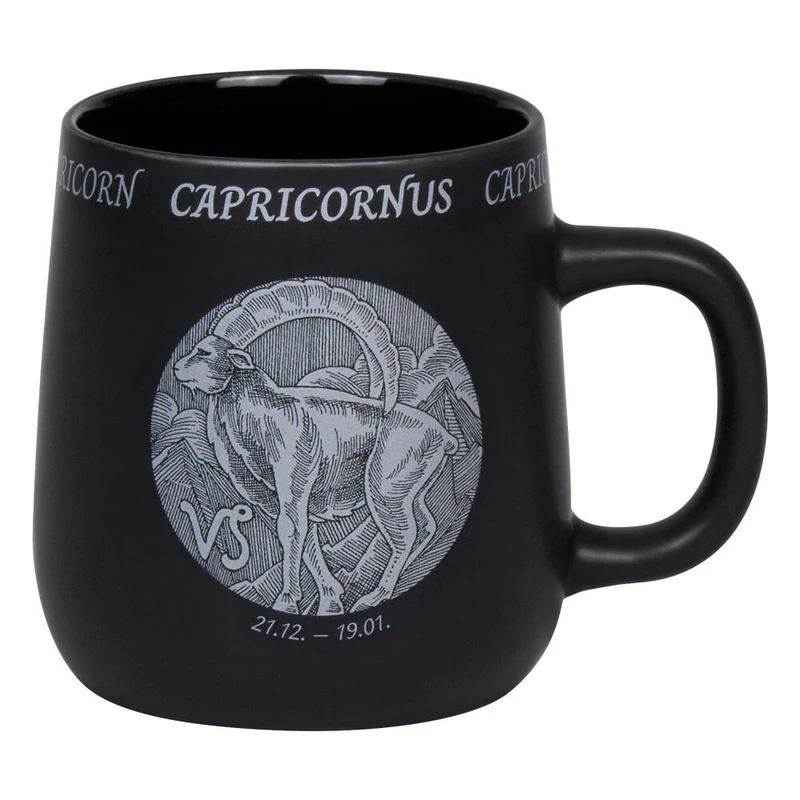 Könitz Becher Sternzeichen Steinbock, Tasse, Kaffeetassen, New Bone, Schwarz, 395 ml, 1172392881