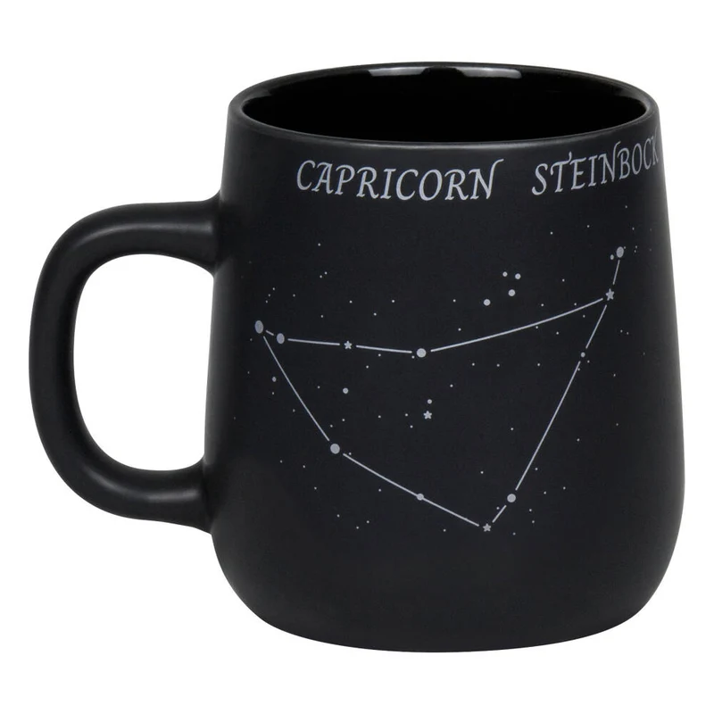 Könitz Becher Sternzeichen Steinbock, Tasse, Kaffeetassen, New Bone, Schwarz, 395 ml, 1172392881
