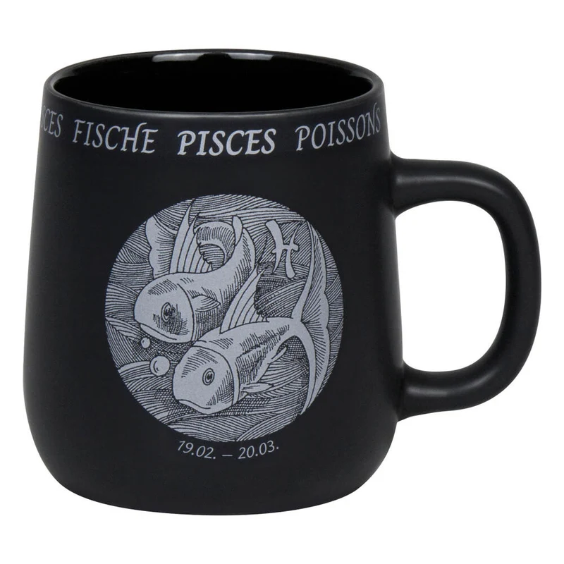 Könitz Becher Sternzeichen Fische, Tasse, Kaffeetassen, New Bone, Schwarz, 395 ml, 1172392883