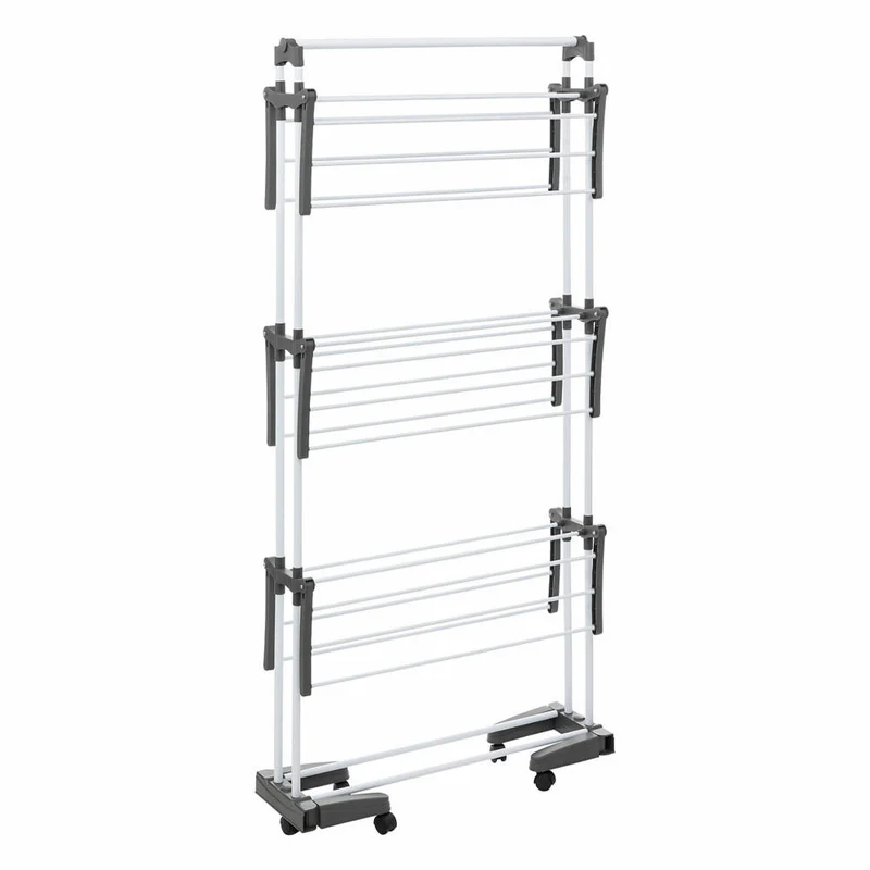 5five Simply Smart Roll-Wäscheständer Nubie Plus, Stahl, PP-Kunststoff, Grau, 24 Meter, 157306