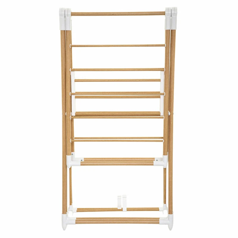 5five Simply Smart Klappbarer Wäscheständer Bara Holzoptik, Kunststoff, Stahl, Braun, 13 M, 157389