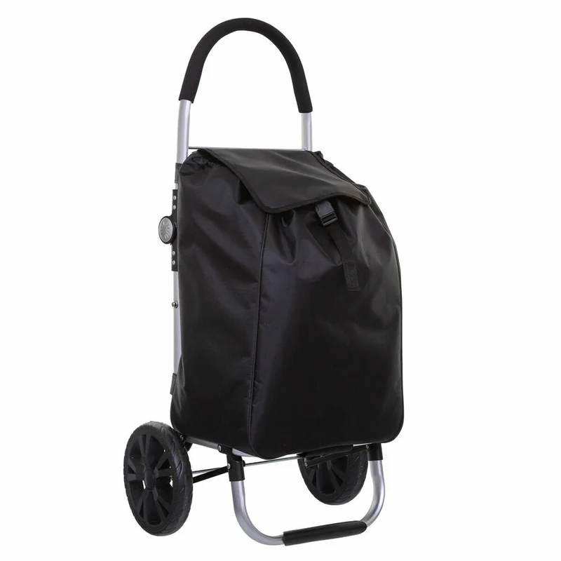 5five Simply Smart Faltbarer Einkaufstrolley Modern Color, Aluminium, Polyester, Schwarz, 51 Liter, 157394