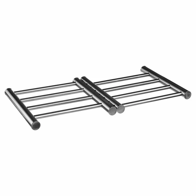 5five Simply Smart Ausklappbarer Topfuntersetzer, Unterlage, Edelstahl, PP-Kunststoff, Silberfarben, 23-39 cm, 115178