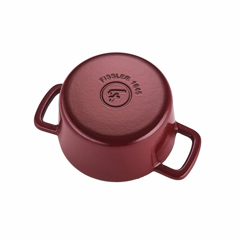 Fissler Bräter Moments Collection, Topf, Gusseisen, Burgunderrot, 20 cm, 064-510-20-000