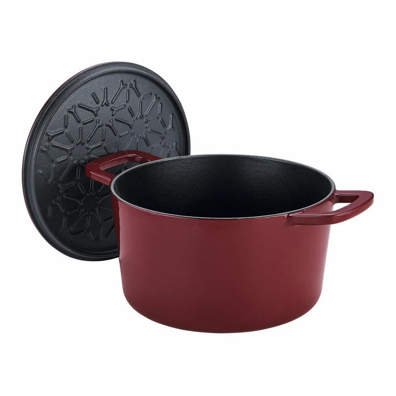 Fissler Bräter Moments Collection, Topf, Gusseisen, Burgunderrot, 24 cm, 064-510-24-000