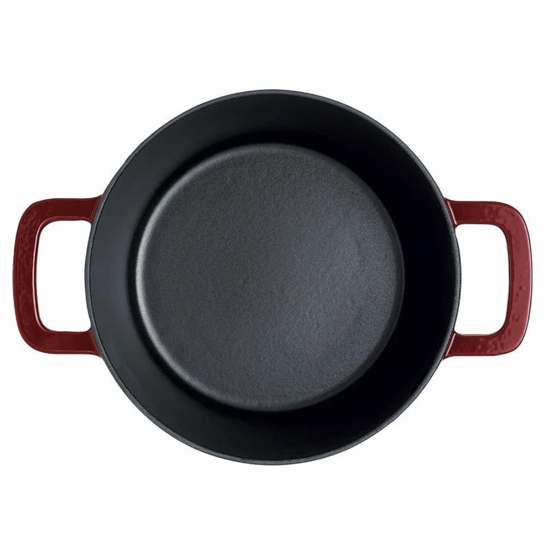 Fissler Bräter Moments Collection, Topf, Gusseisen, Burgunderrot, 24 cm, 064-510-24-000