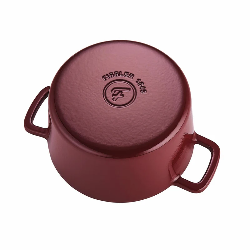 Fissler Bräter Moments Collection, Topf, Gusseisen, Burgunderrot, 24 cm, 064-510-24-000