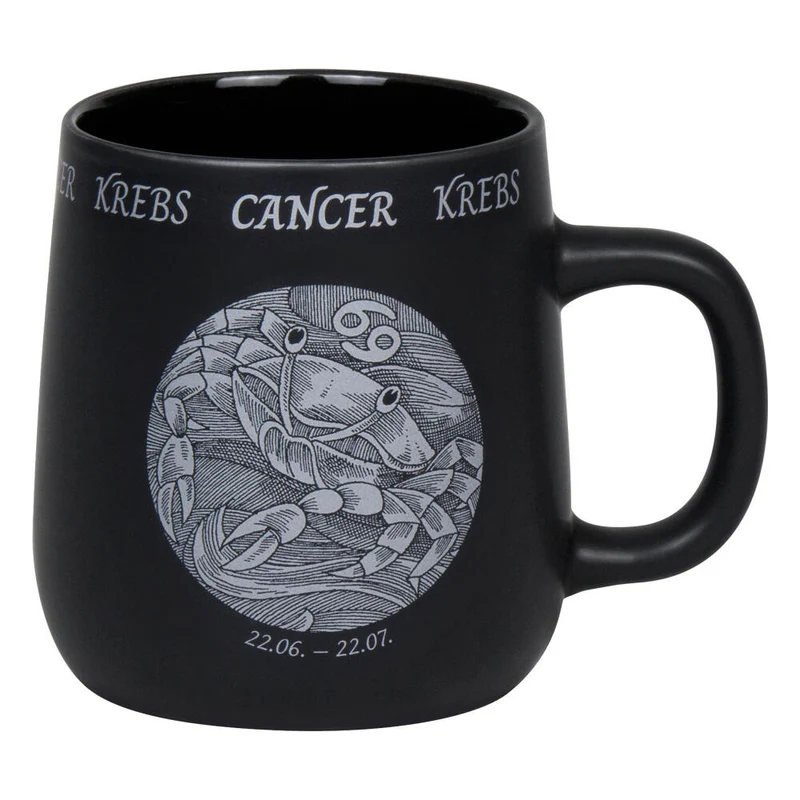 Könitz Becher Sternzeichen Krebs, Tasse, Kaffeetassen, New Bone, Schwarz, 395 ml, 1172392887