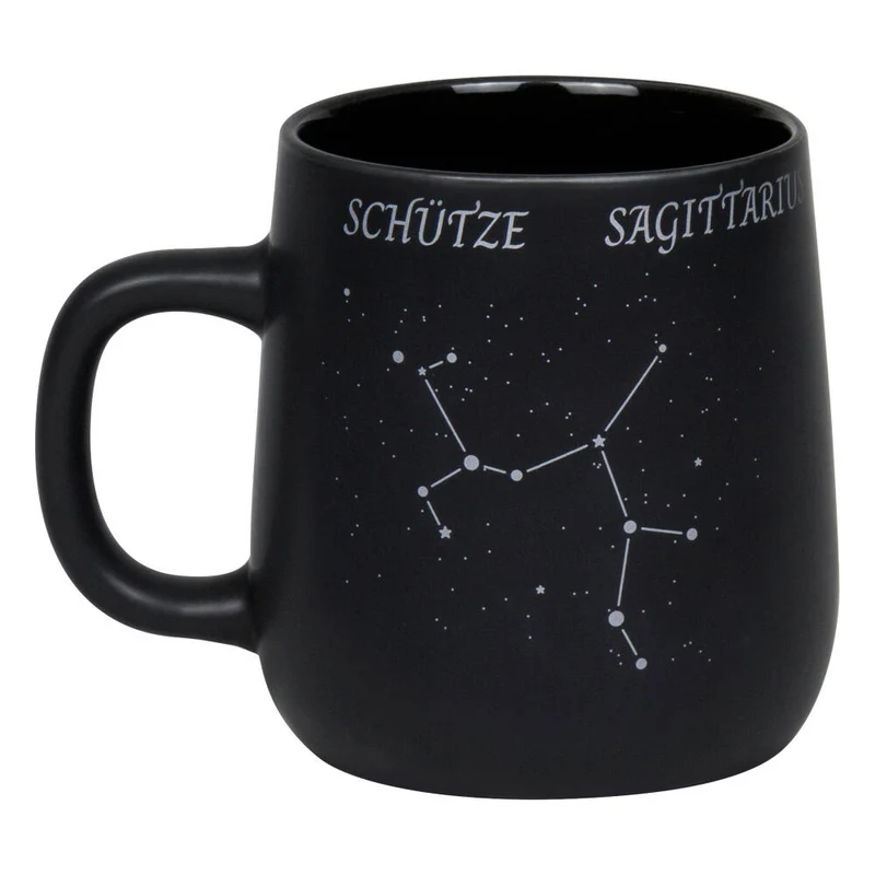 Könitz Becher Sternzeichen Schütze, Tasse, Kaffeetassen, New Bone, Schwarz, 395 ml, 1172392890