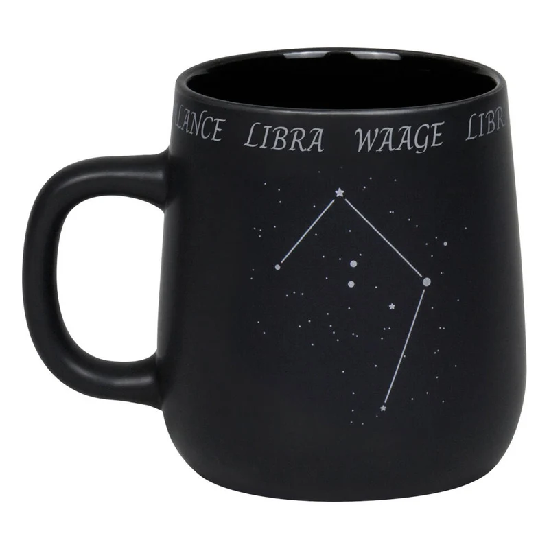 Könitz Becher Sternzeichen Waage, Tasse, Kaffeetassen, New Bone, Schwarz, 395 ml, 1172392891