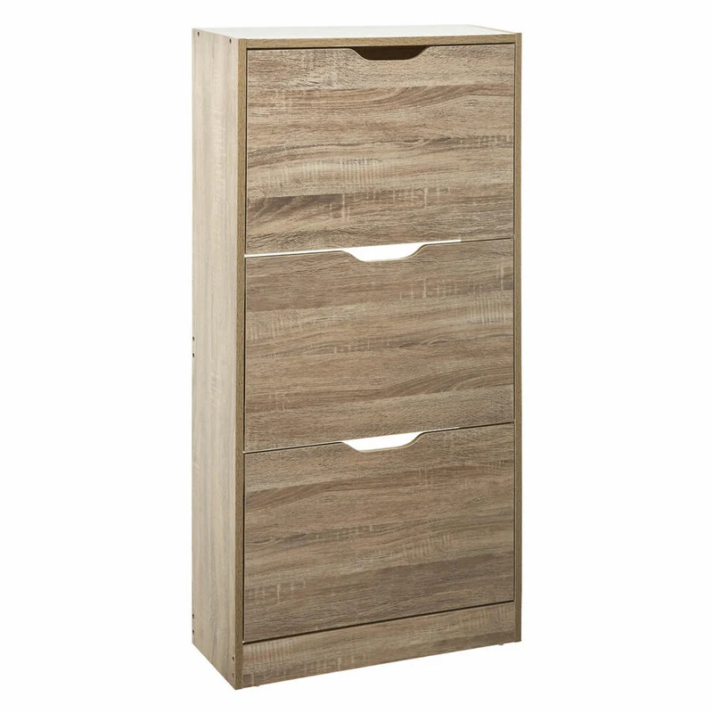 5five Simply Smart Schuhschrank mit 3 Schubladen, Schuhregal, Holzspahn, Beige, 119 cm, 160392D
