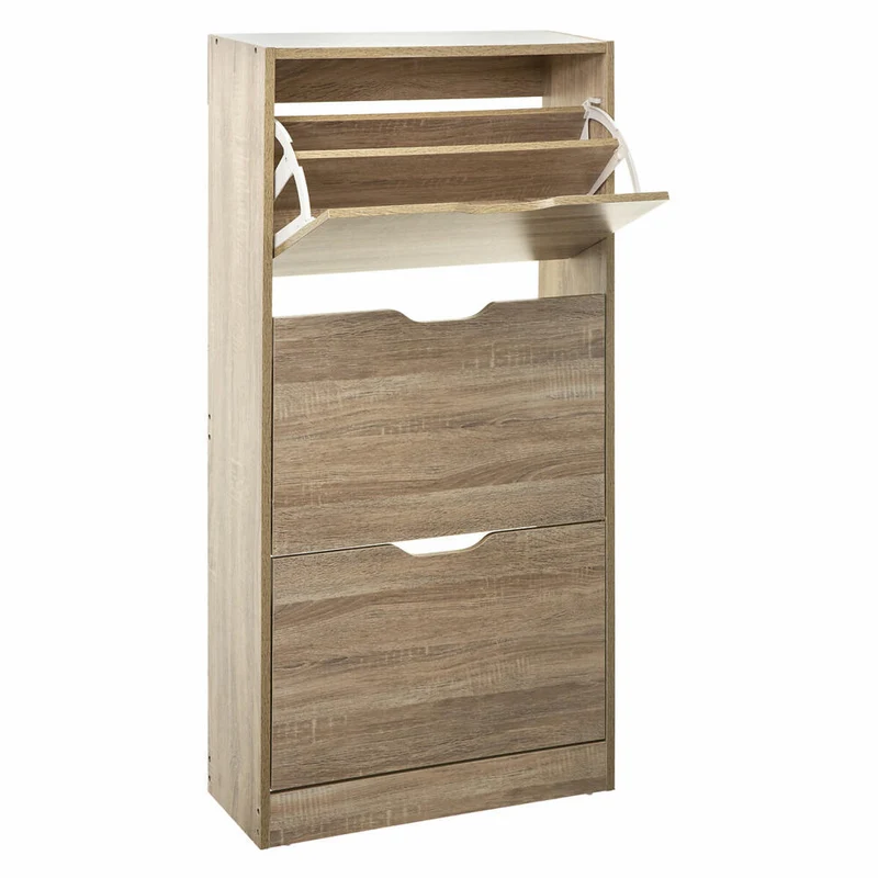 5five Simply Smart Schuhschrank mit 3 Schubladen, Schuhregal, Holzspahn, Beige, 119 cm, 160392D