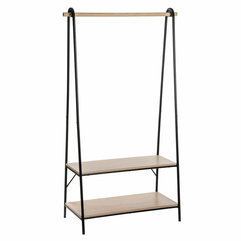 5five Simply Smart Kleiderständer Jano, Metall, MDF, Schwarz, 165 cm, 160406