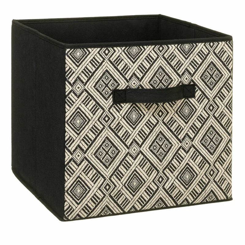 5five Simply Smart Aufbewahrungskorb Mix N Modul Ethnic, Pappe, PP-Kunststoff, Schwarz-Weiß, 31 x 31 cm, 160451