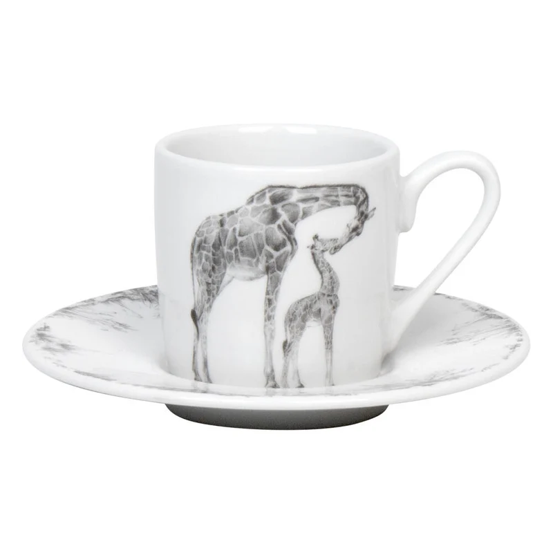 Könitz Espressotasse Amazing Animals Giraffe, Tasse, Kaffeetassen, Porzellan, Weiß, 85 ml, 1150532760