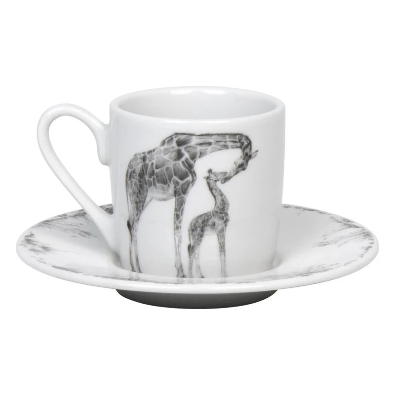 Könitz Espressotasse Amazing Animals Giraffe, Tasse, Kaffeetassen, Porzellan, Weiß, 85 ml, 1150532760