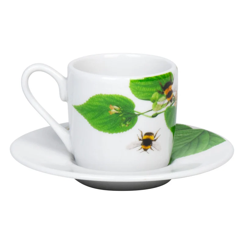 Könitz Espressotasse Bumblebees on leave, Tasse, Kaffeetassen, Porzellan, Grün, 85 ml, 1150532768