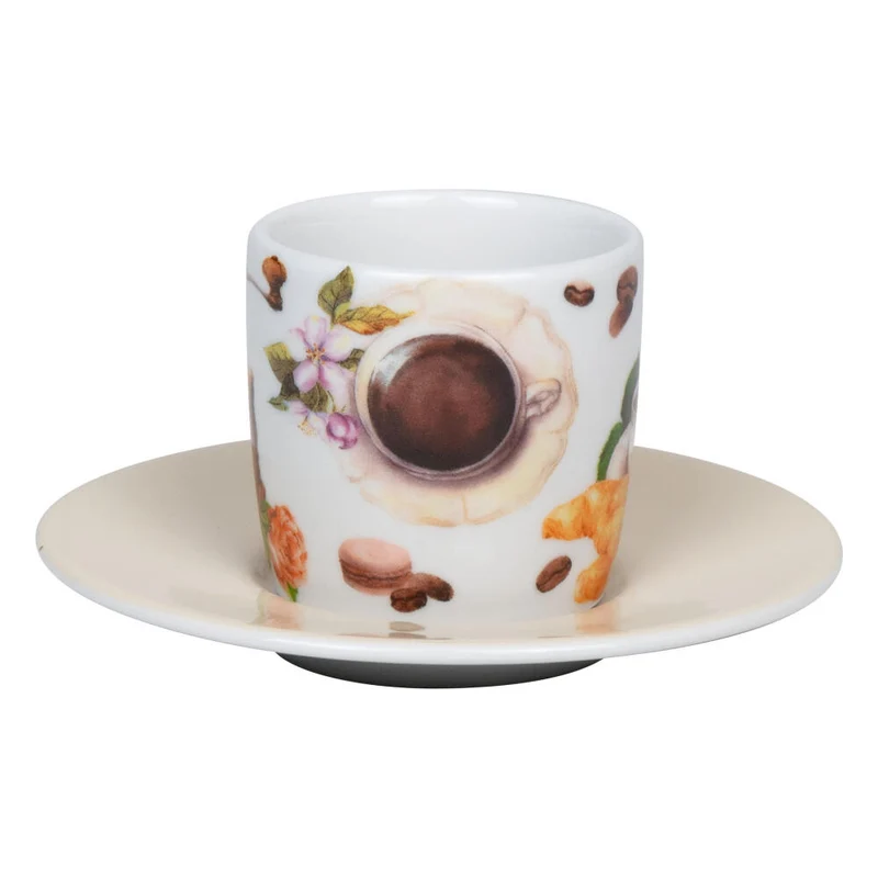 Könitz Espressotasse Coffee Birds, Tasse, Kaffeetassen, Porzellan, Braun, 85 ml, 1150532868