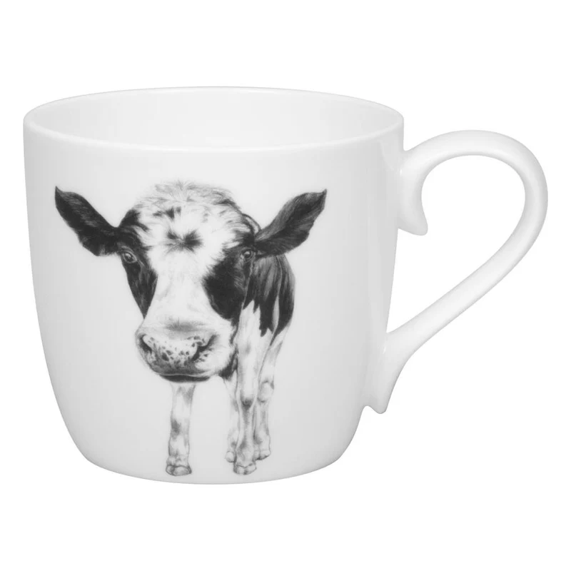 Könitz Becher Amazing Animals Kuh, Tasse, Kaffeetasse, Bone China, Schwarz, 425 ml, 1120572863