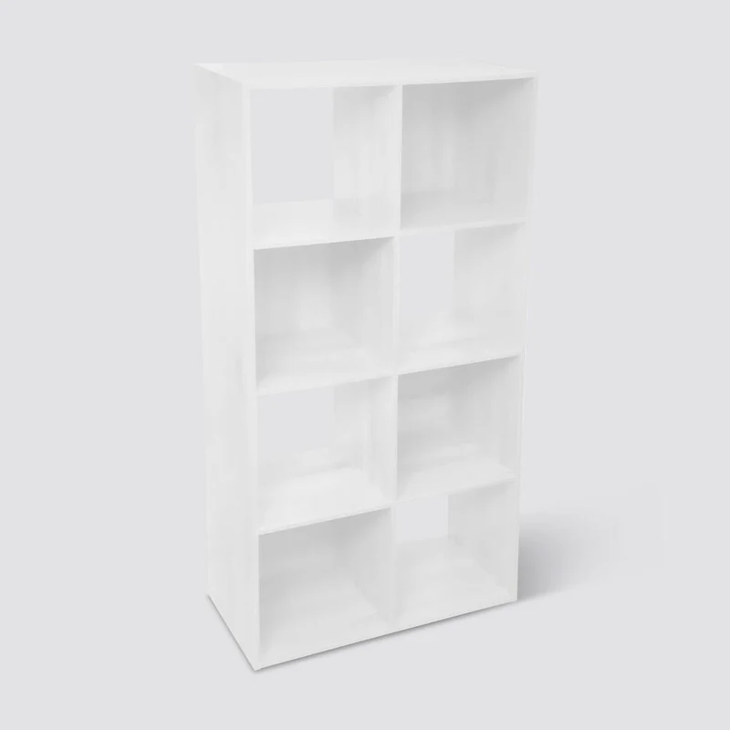 5five Simply Smart Regal Mix N Modul 2x4, Holzspahn, MDF, Weiß, 134 x 67.5 cm, 160478C