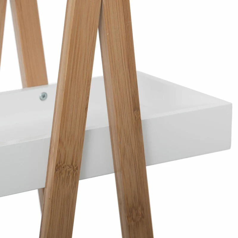 5five Simply Smart Regal Natureo mit 3 Ebenen, Etagere, Bambus, MDF, Weiß, 82 cm, 160851