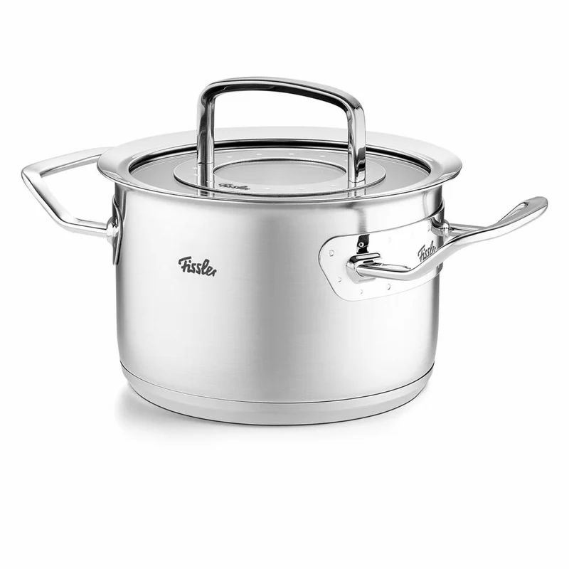Fissler Kochtopf Original-Profi Collection mit Glasdeckel, Edelstahl 18/10, Silbern, 16 cm, 084-129-16-000