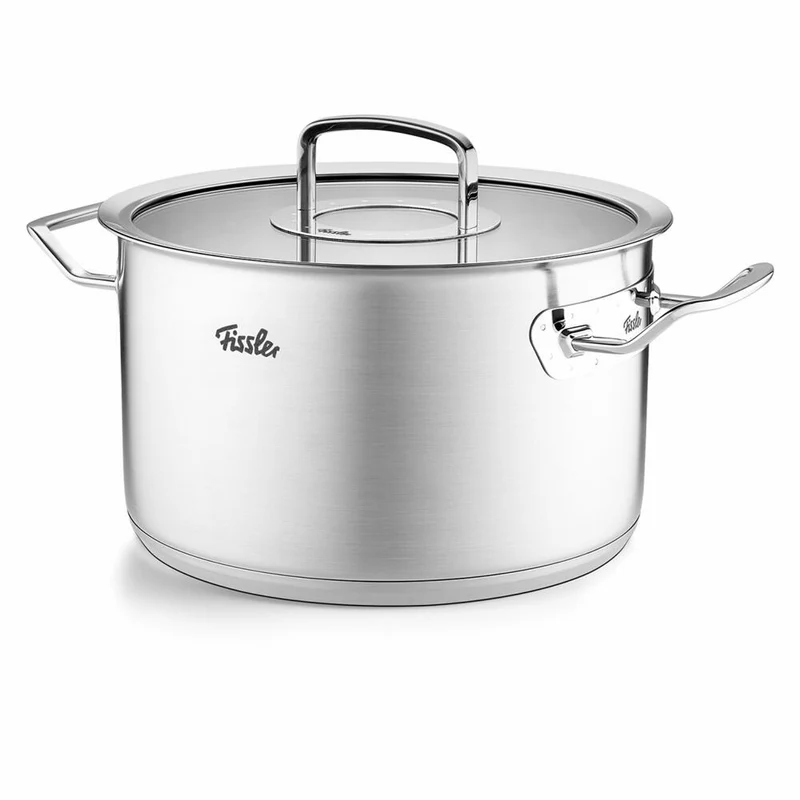 Fissler Kochtopf Original-Profi Collection mit Glasdeckel, Edelstahl 18/10, Silbern, 24 cm, 084-129-24-000