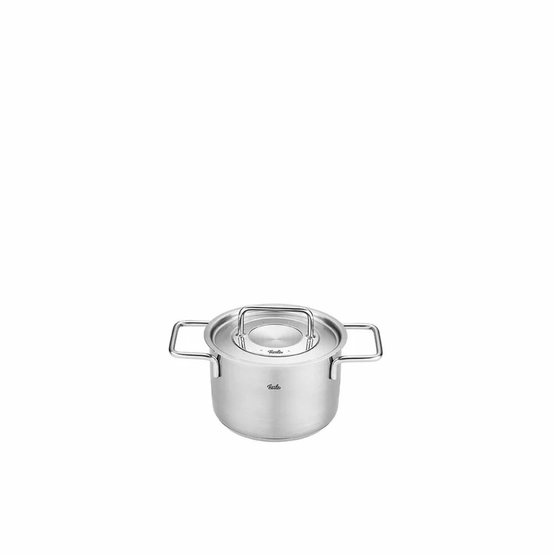 Fissler Kochtopf Pure mit Metalldeckel, Edelstahl, Silbern, 16 cm, 086-114-16-000