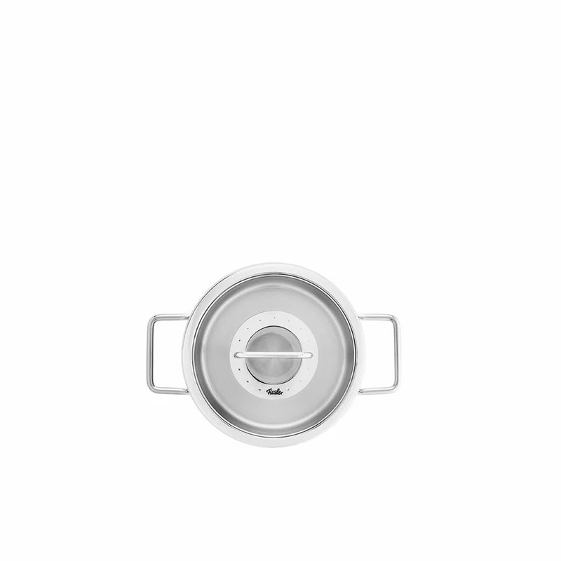 Fissler Kochtopf Pure mit Glasdeckel, Edelstahl 18/10, Silbern, 20 cm, 086-115-20-000